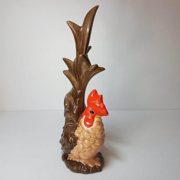 Vintage Ceramic Rooster Handpainted Kitchen Cottage Farmhouse Decor Bird Chicken - Picture 10 of 16